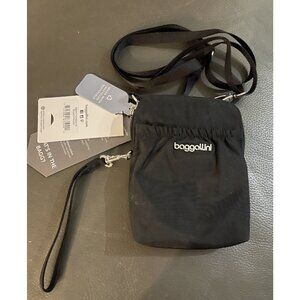 Baggallini  RFID Bryant Pouch Black Women’s Crossbody Purse Mini Bag NWT